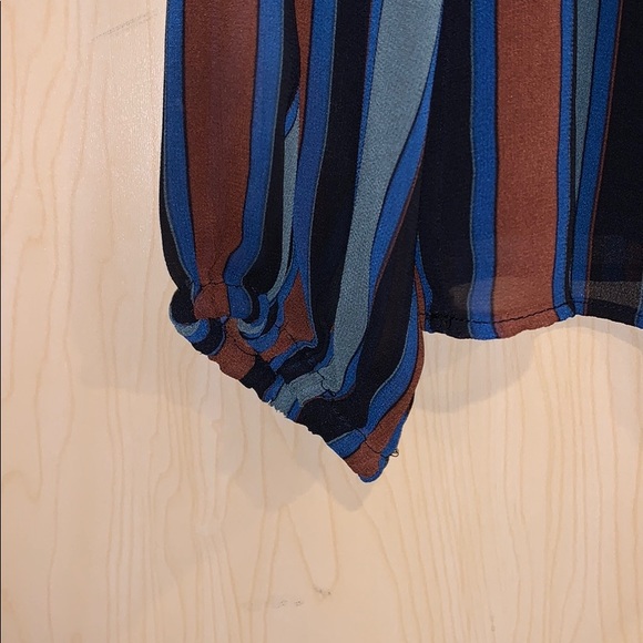 Madewell V-neck Long Sleeve Striped Blouse - Picture 5 of 5